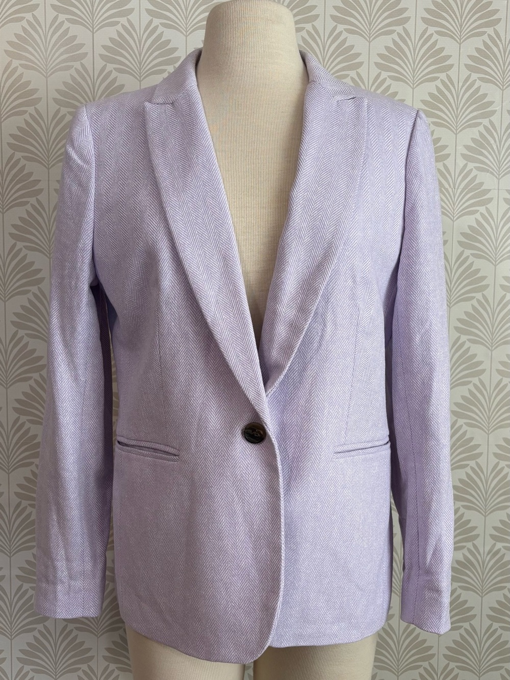 J. Crew Lavender Herringbone Blazer